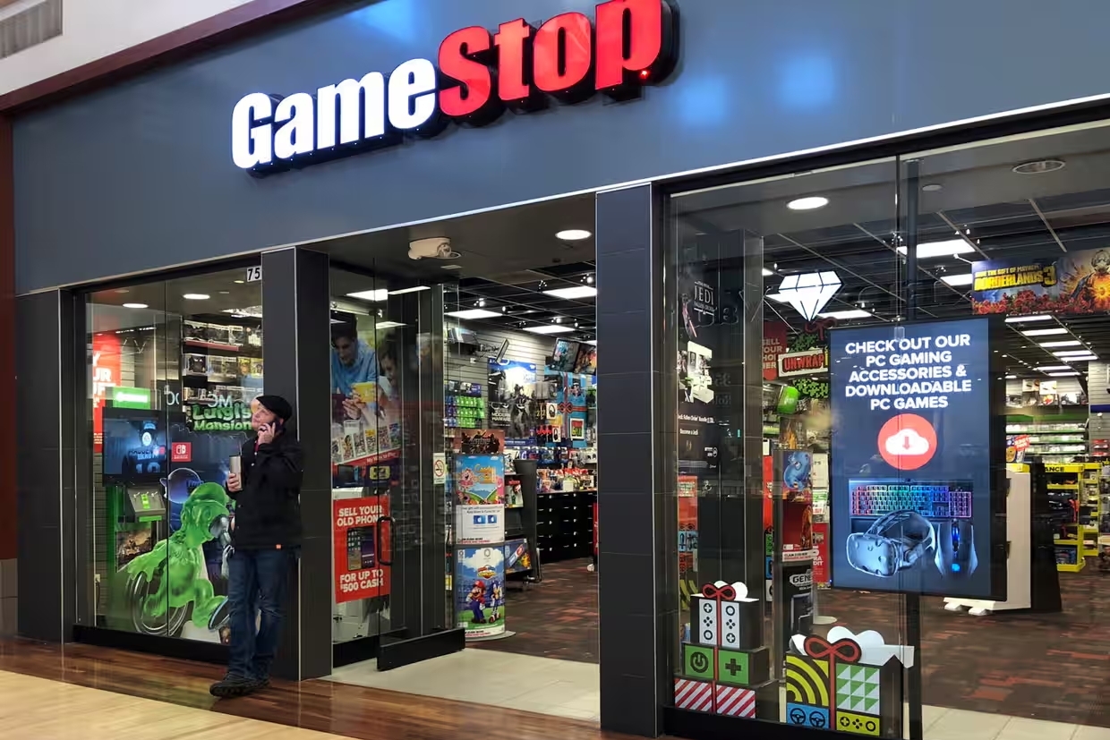 A gamestop store photographed by Tannen Maury. 

Image Source: The Guardian 
 