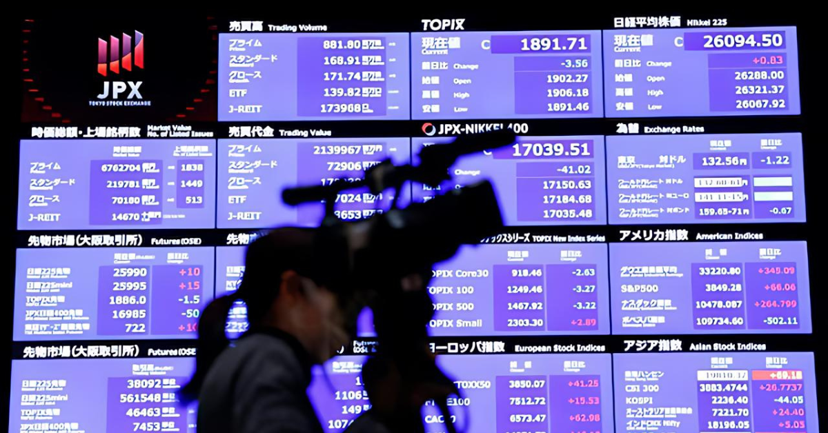 Asian stocks and global futures fell sharply on Wednesday, led by tech losses, as growth worries spurred investor caution. 

Image Source: Reuters 